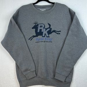 Rural King Men’s Crewneck Sweater Gray Size Medium